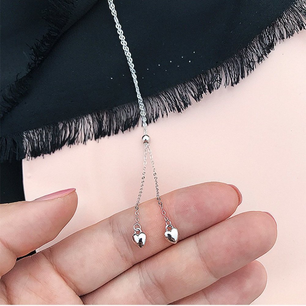 NEW 925 Sterling Silver Adjustable Bead Necklace - Picture 2 of 8